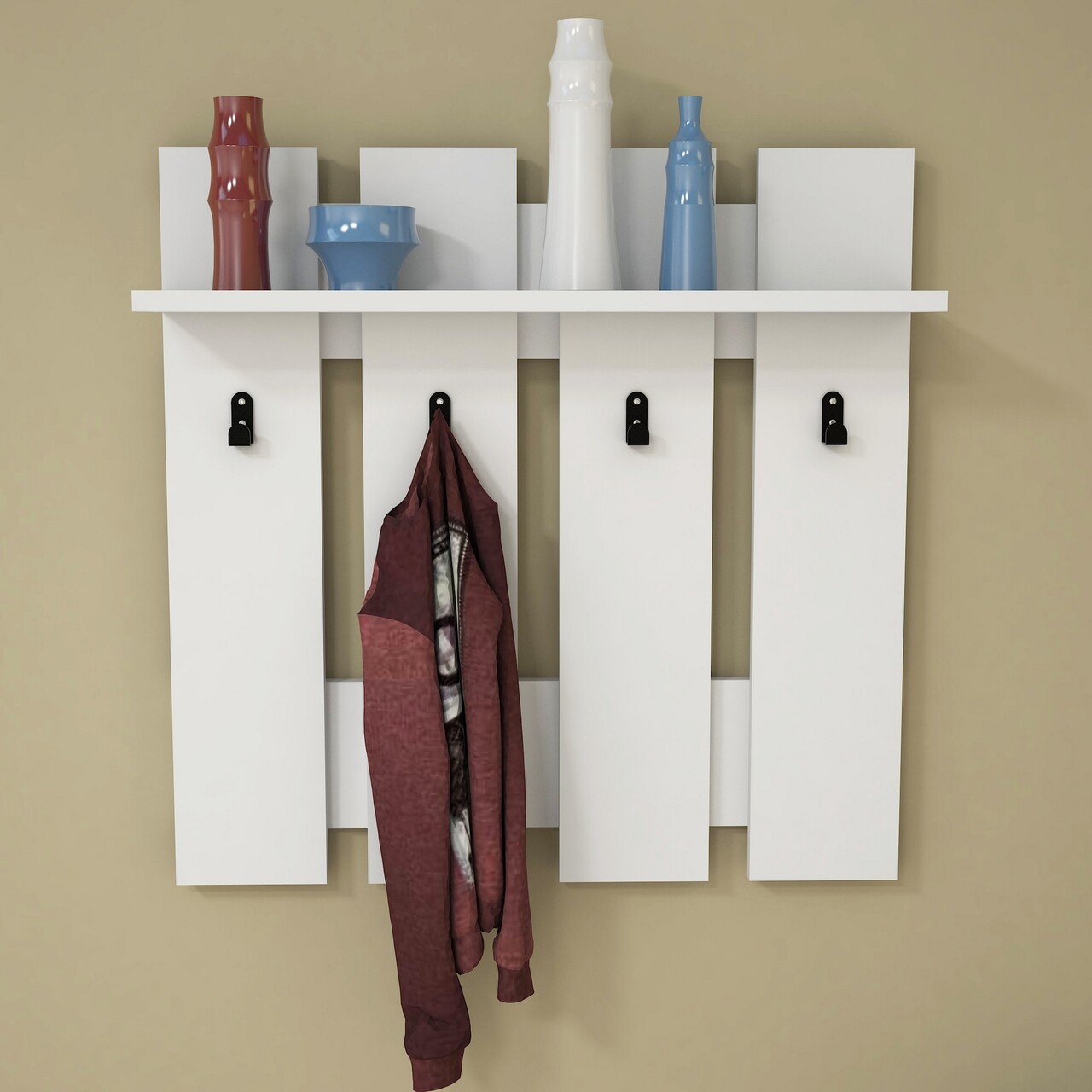 Cuier Carina, Puqa Design, 70x14.5x70 cm, alb - imagine 5